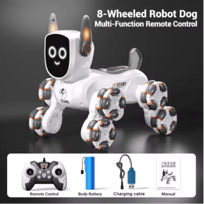 8‑Wheel Multi‑Functional RC Robot Dog